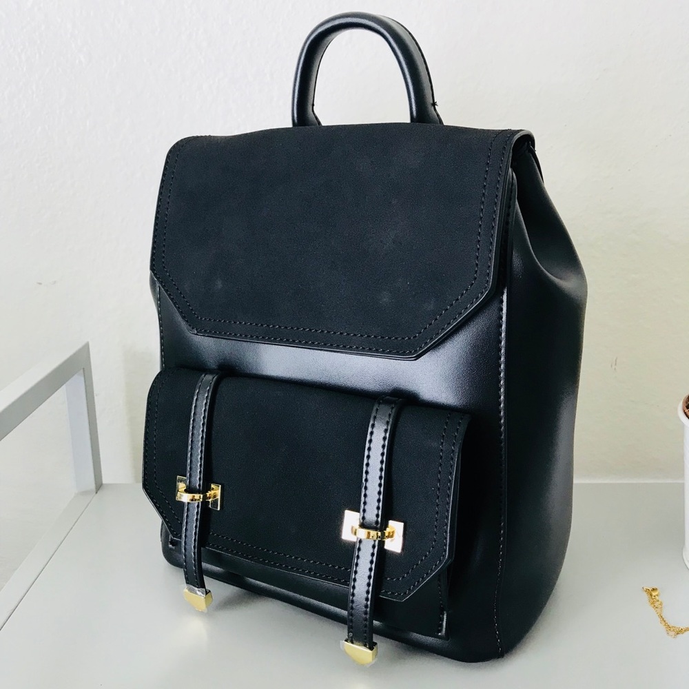 Mini Suede Leather Backpack - Picture 2 of 6